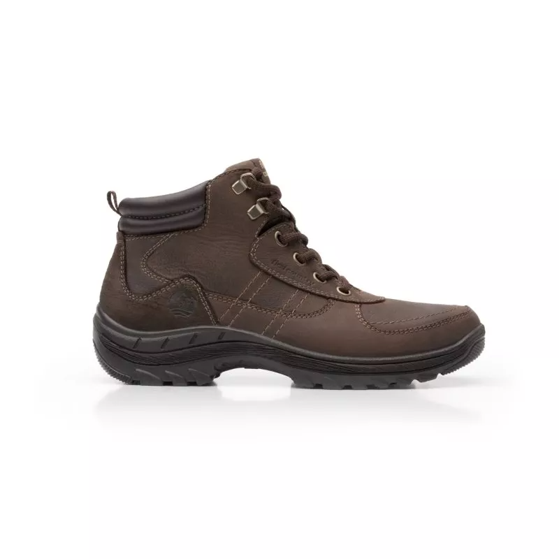 Bota Para Outdoor Flexi Country Con Piel Graneada Para Hombre - Estilo 66514 Chocolate